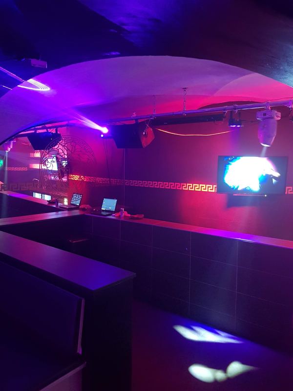 Lichtshow im Club